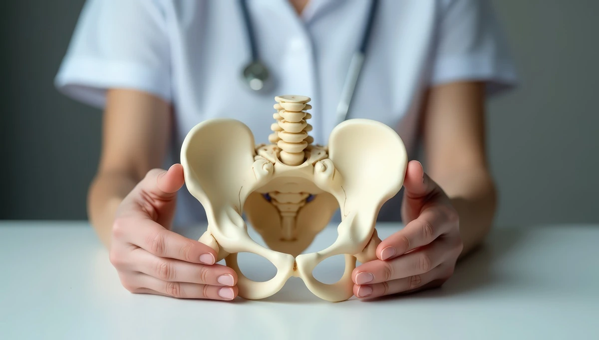 Pelvic Floor Anatomy Model Representing Emsella Treatment For Pelvic Muscle Strengthening